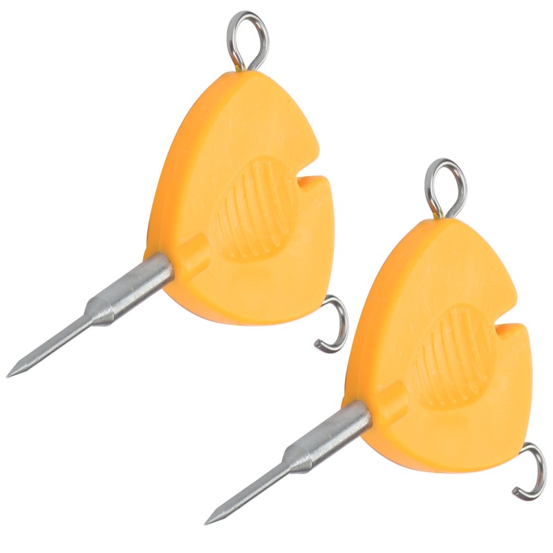 2Pcs Portable Fishing Bait Needle Hook Knot Puller Fishing Baiting