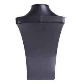 Comelyjewel 13.4" Tall Black PU Faux Leather Necklace Chain Holder Storage Display Show Boutique Stand Mannequin Bust Home Organisation Jewelry Organizer for Girls Women