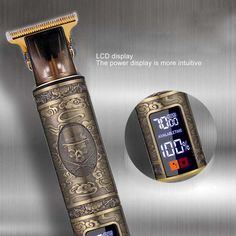 Electric Hair Cutter Engraved Dragon Patterned Haircut Clipper Machine Compact