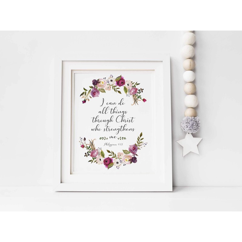 Philippians 4 13 Print, I Can Do All Things Through