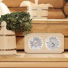 Dyna-Living 2 in 1 Sauna Wooden Sauna Hygrothermograph Indoor Fahrenheit