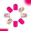 Pink Press on Nails Short Square Nails Press on with