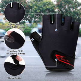 Boildeg Gradient Cycling Gloves, Non-Slip and Shock-Absorbing Mountain Bike Gloves, Bright Colour, Unisex, for Men and Women