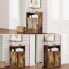 Adjustable Storage Cabinet with Sliding Doors, Multi-Functional Organizer with 2-Tier