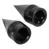 Unbranded Spike Black Front Axle Cap Nut Covers For Harley