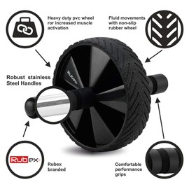 Ab Roller Wheel with Knee Pad Mat for Abdominal & Core Strength Training for Men & Women