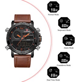 Men Watch Digital Quartz Alarm Stopwatch Business Sports Casual Wrist Watch