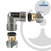 tecuro Crimp Fitting Angle 90° for Diameter 10 mm Copper