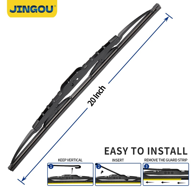 JINGOU 20''+20'' Wiper Blades, Compatible with 2005-2010 Ford Explorer Premium