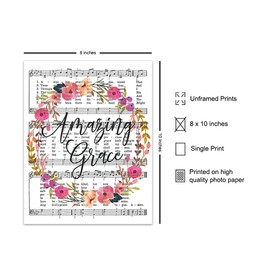Amazing Grace Sheet Music - Amazing Grace Quote - Music Wall Decor - Music Wall Art - Inspirational Wall Art - Religious Gifts - How Sweet The Sound - Christian Wall Decor