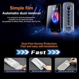 OneFish Privacy Screen Protector for IPhone 15 Pro Max Anti-Spy Tempered Glass Dust-Free Bubble-Free Anti-Fingerprint 9H Scratch Protection & Hassle-Free Installation Frame [2-Pack]