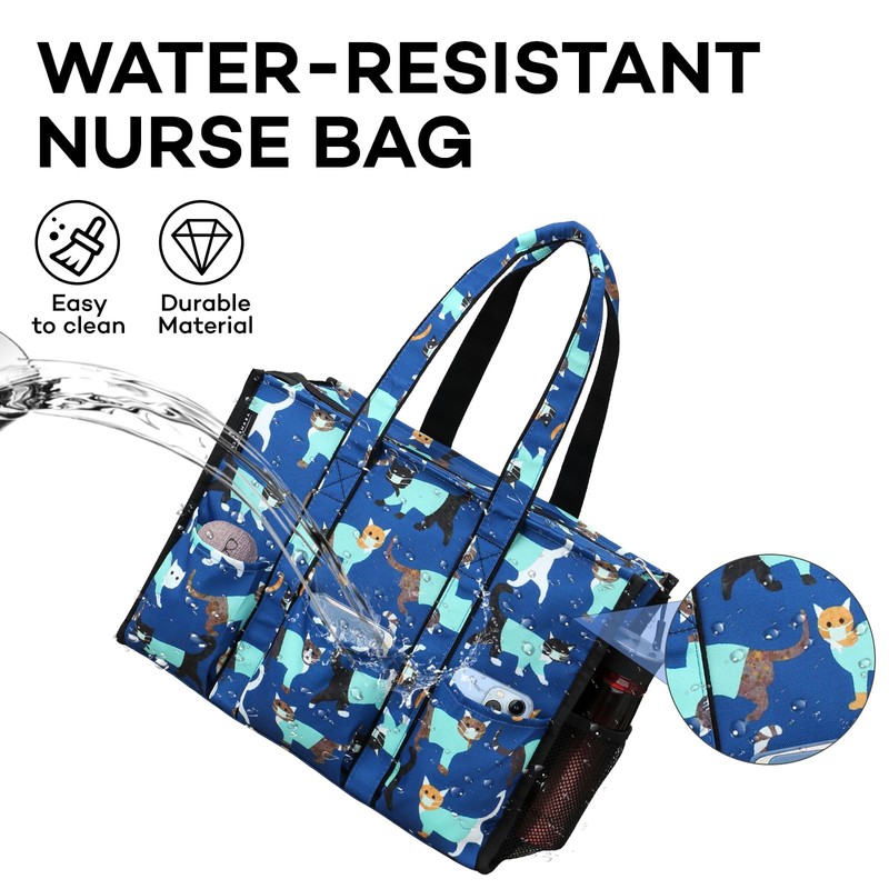 HoogaLife Nurse Bag for Work - Waterproof, Lightweight, Large Portable