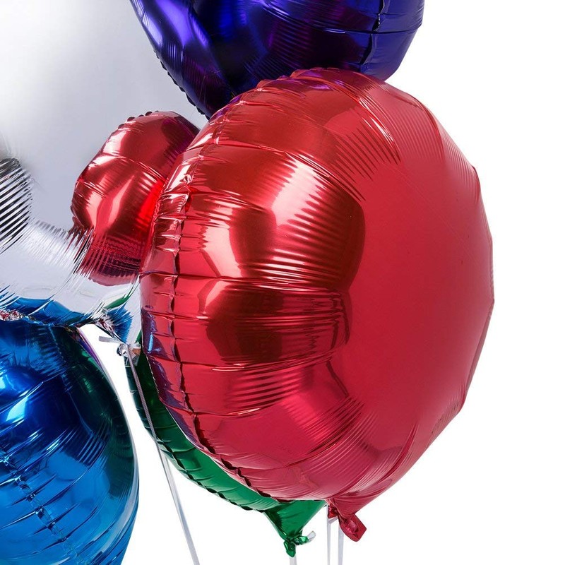 50pcs/lot Round Shape Foil Mylar Helium Balloon 18" Balloon Birthday