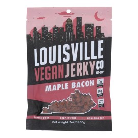 UD_Louisville Case of 10 3 oz Vegan Jerky Maple Bacon Grain Snacks Vegan Snack Variety Case