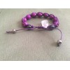 Unbranded Skull Head Resin Friendship Adjustable Bracelet Pink Or Purple