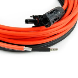 SOLARTRONICS Connection Cable for Charge Controller 6 mm² 1 m – Solar Cable Red/Black with Solar Plug and Wire End Sleeve – Solar Panel Adapter Cable – Photovoltaic Cable – Made in Germany