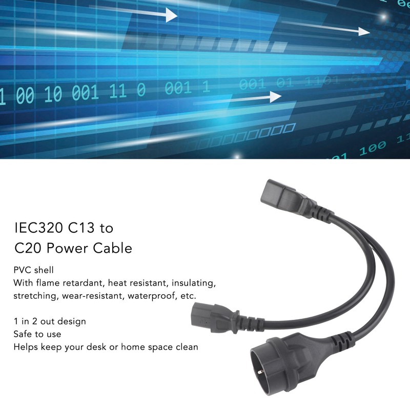 IEC320 C13 to C20 Power Cable One Time Reinforcement 1