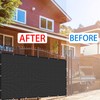 Black 6' x 45' Privacy Screen Fence Windscreen Heavy Duty