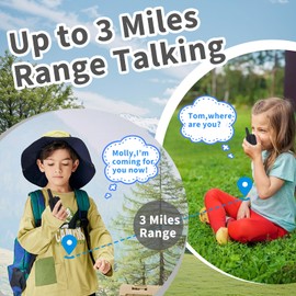 linzezon Walkie Talkies for Kids 5 Pack, Long Distance 10 Channel, Built-in Flashlight, Key Lock, Auto Power Saving, Gifts for Boys Girls Kids Toys 3-12 Year Old