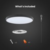 Feit Electric Smart Ceiling Light Fixture, 15" Round Flush Mount,