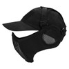 AOUTACC Half Face Airsoft Mesh Mask and Cap Set, Tactical