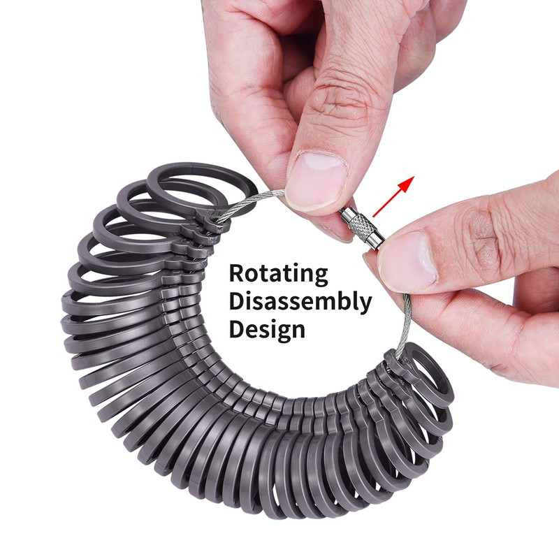 Beauty7 Standard Plastic Finger Sizer - Grey