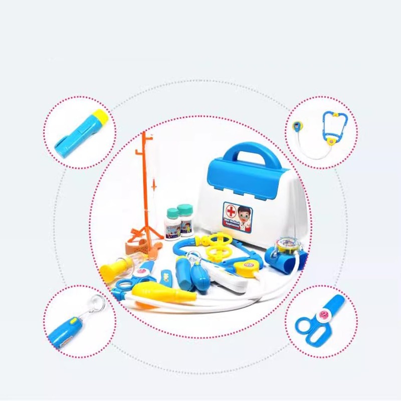 15点セットお医者さんごっこ お医者さんセット ライト＆サウンドエフェクト搭載道具 ミニドクターセット ット ちゃ ごっこ遊び キッズ ナース服 &