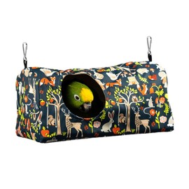 MiOYOOW Bird Nest Bed, Breathable Cockatiel Snuggle Hanging Hut Summer Parrot Hanging Hammock for Parakeet Budgies Parrot Lovebird