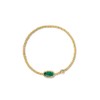 Kendra Scott Womens Grayson Stretch Bracelet Gold Emerald Illusion One