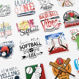 Baseball Decals Funny Softball Stickers (Baseball - A)