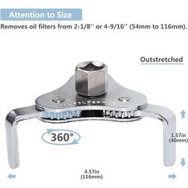 CENWOTL Oil Filter Removal Tool, 3 Jaw Adjustable Oil Filter Pliers, Oil Filter Wrench