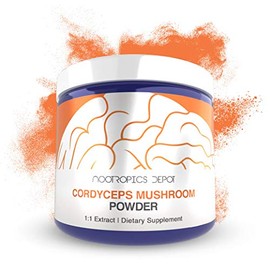 Nootropics Depot Cordyceps Mushroom Powder | 60 Grams | Cordyceps militaris | Whole Fruiting Body Mushroom Extract | Supports Healthy Immune System