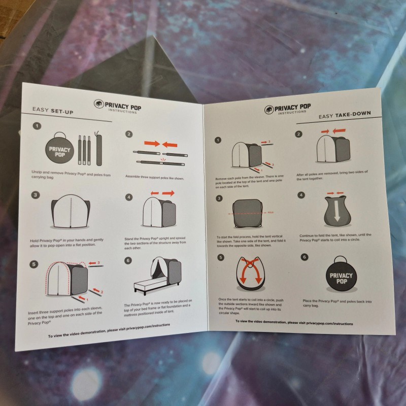 PRIVACY POP TENT SPACE THEMED UNIVERSE UNICORN 55 x 55