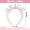 Bride Headband Pearl Veil Decorations White Hairband Accessories for Bachelorette