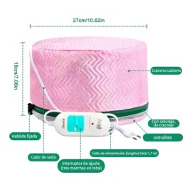 Gorro Térmico Eléctrico Portátil Para Tratamiento De Cabello