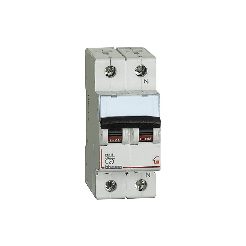 BTicino FC810NC20 Interruttore Magnetotermico C20 1P+N 2M 4500A
