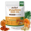 ACBUF Pumpkin Seed Oil with Saw Palmetto, Pumpkin Seed Oil for Hair, Cold Pressed, Pure Virgin, Essential Fatty Acids & Phytosterols, 3000mg Per Serving, 300 Softgels