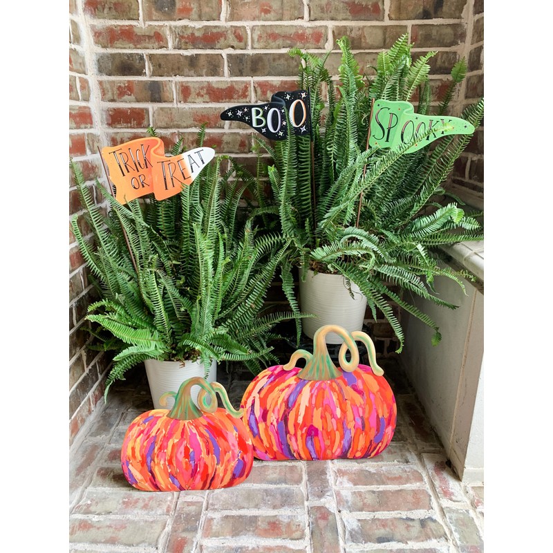 The Round Top Collection - Spooky & Boo Flags, S/2