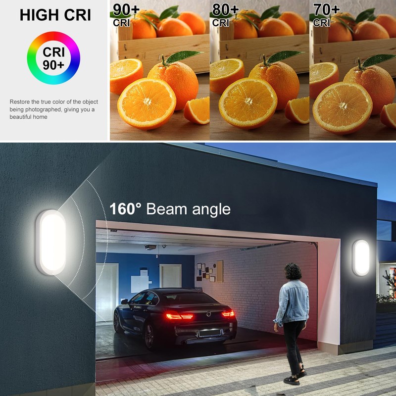 Oraymin 10W LED Wall Lamp with Motion Sensor, 4000K Neutral