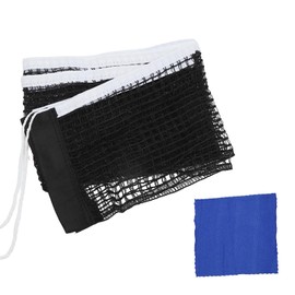 APOMOONS Tischtennisnetz für Jeden Tisch Nylon Ersatznetz Tragbares Ping Pong Netz für Tischtennisplatte mit Blauer Kleiner Lappen für Outdoor & Indoor 170cm Schwarz