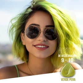KÜÜL - Color System Funny Colors Tinte Semipermanente Cabello Color Verde Pera 90 ml, con Blanco Titanio, Filtro UV y Colágeno, Prolonga Intensidad del Color, Aporta Hidratación, Brillo y Sedosidad