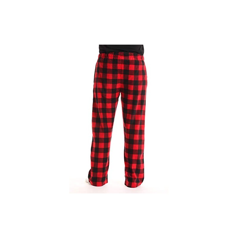 #FollowMe 45902-1A-XL Polar Fleece Pajama Pants for Men/Sleepwear/PJs, Red Buffalo