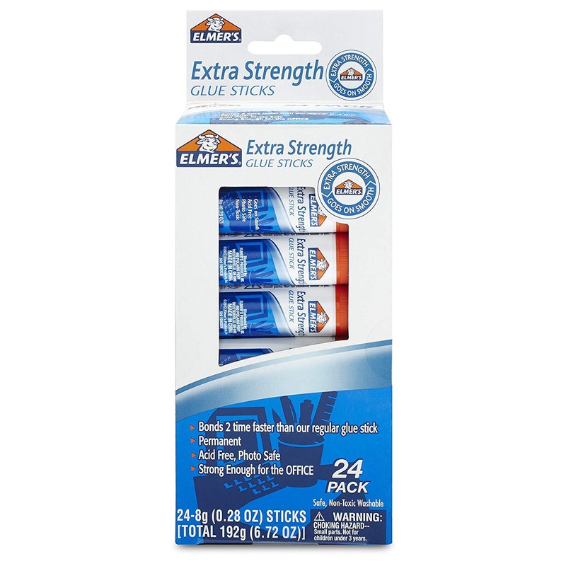 Elmer's Extra Strength Office Glue Sticks, 0.28 Ounces Each, White,