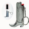 Cowboy Boot Lighter Case and Bottle Opener Keychain Ring For