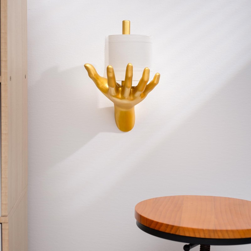 Yohsnor Gold Hand Toilet Paper Holder Wall Mount - Modern