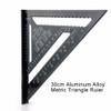 ASNOMY 30cm Protractor Triangle Aluminum Alloy Carpenter Square Triangle Metric