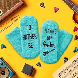 HAPPYPOP Guitar Socks for Guitar Lovers - Guitar Gifts for Women Teen, Heavy Metal Gifts, Music Gifts for Guitar Players Teachers