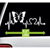 Bluegrass Decals Butterfly Heartbeat Lifeline Monitor Decal Sticker Laptop Surface