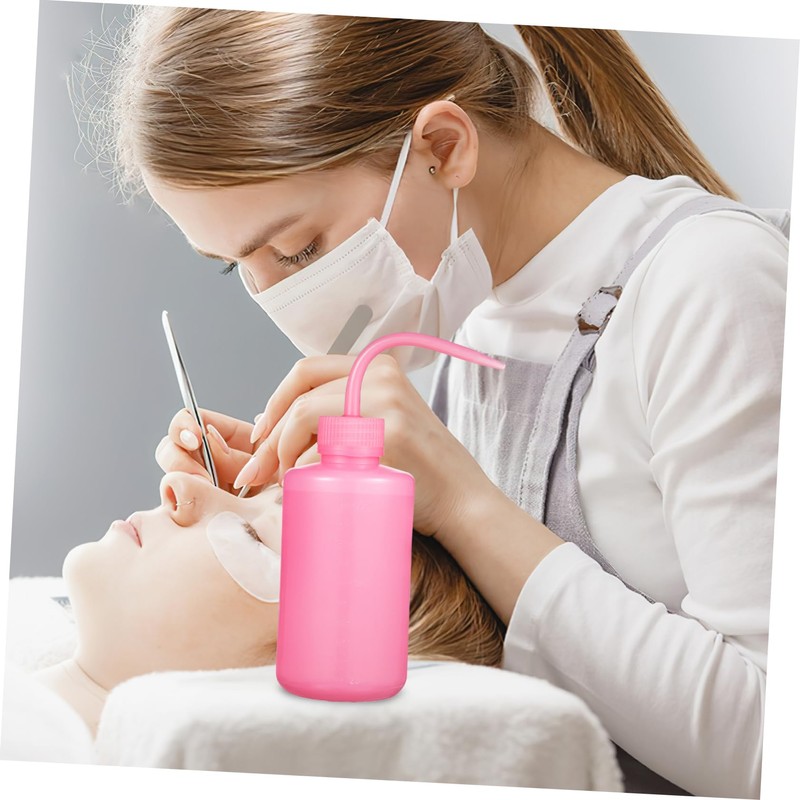 Healeved 2pcs Eyelash Cleaning Bottles Nozzle Portable Squeeze Water Bottles
