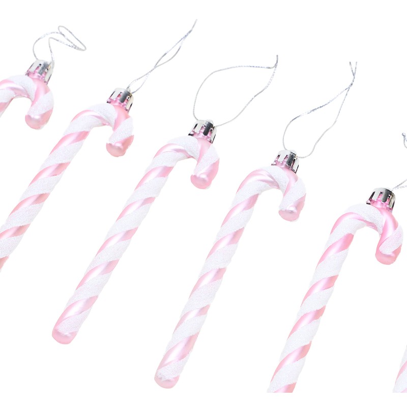 Christmas Concepts® Pack Of 6-13cm Glitter Candy Cane Christmas Tree